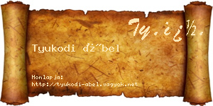 Tyukodi Ábel névjegykártya