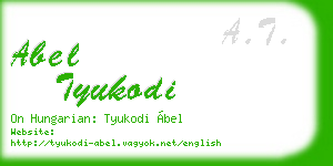 abel tyukodi business card
